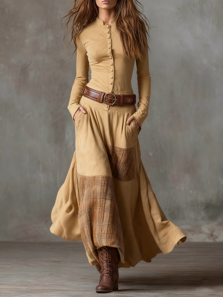Izabella™ Suede Maxi Dress + Free Belt